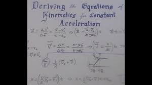 Derivation Of The Kinematic Equations At Constant Acceleration Physics Equations I Love Math Physics