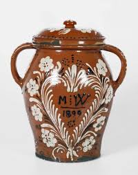 Pot A Creme Soufflenheim Alsace Poterie Vernissee Sud 19eme Date 1899 French Country Pinterest