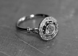 Detached Halo Style Ring In Recycled Platinum With Arygle Round Diamonds Engagement Rings On Finger Halo Style Engagement Rings Handmade Engagement Rings