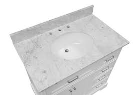 36 inch bathroom vanities : Aria 36 Freestanding Bathroom Vanity With Carrara Marble Top Kitchenbathcollection