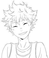 Keep your kids busy doing something fun and creative by printing out free coloring pages. Hinata Shouyou Is Smiling Coloring Page Anime Coloring Pages
