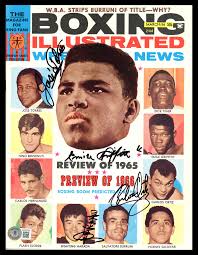 Boxing Legends Autographed Boxing Illustrated Magazine With 4 Signatures  Including Fighting Harada & Emile Griffith Beckett BAS #AC56724