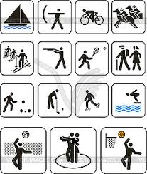 The olympic rings are placed underneath. Sports Olympic Games Signs Vector Clipart