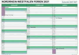 2 seiten din a4 quer. Ferien Nordrhein Westfalen 2021 Ferienkalender Ubersicht