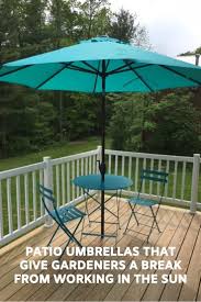 Available in 7 different pole finish's and includes long lasting sunbrella fade warranty for 5+ years. Patio Umbrellas That Give Gardeners A Break From Working In The Sun Gardening Know How S Blog