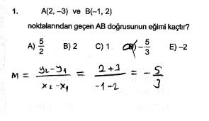 Esen Ucrenk Matematik Soru Bankasi Dogrunun Analitik Incelenmesi Test 6 Cozumleri Matematik Kitap Cozumleri Matematik Kalesi