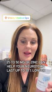 Want your neurotoxin results to last longer and look even better? The  secret might be as simple as adding zinc to your routine!, Zinc helps  neurotoxin treatments work more effectively and can extend ...