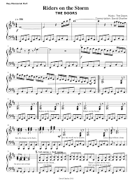 Música e imagens do jog. The Doors Riders On The Storm R Manzarek Part Sheet Music For Piano Solo Musescore Com