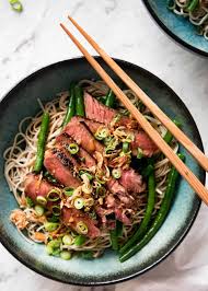 Beef Soba Noodles With Green Beans Recipe Soba Noodles Recipe Asian Recipes Soba Noodle Bowl