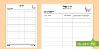 Fülle anschließend den projekttitel für den zweck. School Role Play Register Activity English German Eal German School