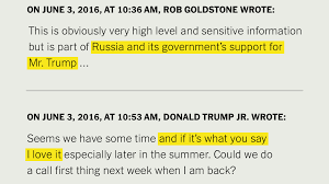 Such are the mental gymnastics that the trump base is willing to perform in order to ignore the smoke surrounding junior. Russian Dirt On Clinton I Love It Donald Trump Jr Said The New York Times