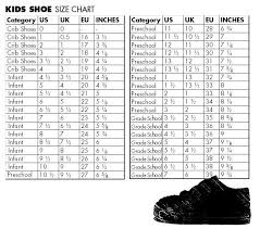 Jordan Kid Sizes Chart Kids