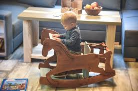 Montessori Furniture 3 In 1 Rocking Horse Baby High Chair Etsy Wooden Rocking Chairs High Chair Rocking Horse