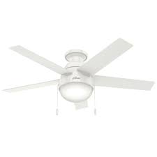 Get free shipping on qualified flush mount ceiling fans without lights or buy online pick up in store today in the lighting department. Hunter Anslee 2 Light 46 Indoor Flush Mount Ceiling Fan In Fresh White Lightsonline Com