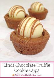 Lindt Chocolate Truffle Cookie Cups Triple Chocolate Kitchen Recipe Chocolate Truffle Cookies Truffle Cookies Lindt Chocolate Recipes