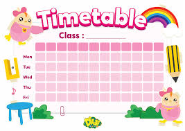 Printable Timetable For Kids Didi Friends Kids Schedule Preschool Learning Craft Free
