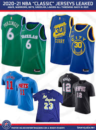 Authentic los angeles lakers jerseys are at the official online store of the national basketball association. Mavs Green Nets Tie Dyes Highlight Nba S Throwback Jerseys In 2021 Sportslogos Net News