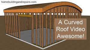 Pitched or sloping roof •flat roof or terrace roof •shell roofs or curved roof a) single roofs 9. You Re Not Going To See This Every Day How A Curved Garage Roof Can Be Built Youtube