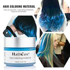 Amazon Com Hailicare Blue Hair Wax 4 23 Oz Professional Hair Pomades Natural Matte Hairstyle Max For Men Women Diy Hair Color Temporary Hair Dye Hair Color