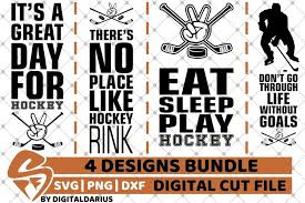 Download 4x Hockey Quote Designs Bundle Svg Ice Hockey Game Puck 530449 Cut Files Design Bundles