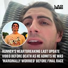 He collapsed as he passed the finish line.