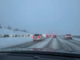 Current road conditions. About to pass Jeremy ranch.