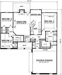1 and 2 bedroom home plans may be a little too 3 bedroom floor plans fall right in that sweet spot. Traditional Style House Plans 1366 Square Foot Home 1 Story 3 Bedroom And 2 Bath 2 Garage Stalls By Mo House Plans Small House Plans Bungalow House Plans