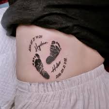 First born child in these collections: 75 Cute Baby Footprint Tattoos For Appreciative Parents