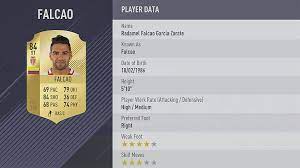 Check spelling or type a new query. First Fifa 18 Player Ratings Revealed 100 81 Falcao Returns To Top 100 Footy Headlines