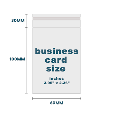 This is a particularly nice size since you know it'll fit in the credit card slot of a wallet! Buy Clear Resealable Cello Bags 60 X 100mm Fits Business Cards