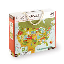 Extending clear across the continent of north america, from the atlantic ocean to the pacific ocean, the united states is the 3rd largest. New United States Of America Petit Collage Unique Childrens Toys Cheerful Artwork