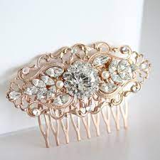 Belle Piece Neuf Fait A La Main A L Aide De Parametres Et Tres Belle Qualite Vintage En Hair Accessories Vintage Gold Hair Comb Wedding Gold Hair Accessories