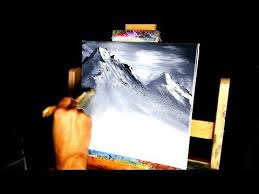 Black And White Acrylic Painting For Beginners Black And White Mountain Simple Painting For Beginner Youtube Abstract Painting Painting Demonstration Painting