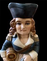 Molly 'Pitcher' Hayes and John Hayes Handpainted Toby Jugs By Grace Apgar