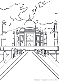 9,834 colors of the world mount fuji & sensoji temple. Taj Mahal Malvorlage Coloring And Malvorlagan