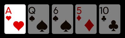 High card hands that differ by suit alone, such as 10 ♣ 8 ♠ 7 ♠ 6 ♥ 4 ♦ and 10 ♦ 8 ♦ 7 ♠ 6 ♣ 4 ♣, are of equal rank. High Card Poker Hand Ranking