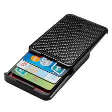 Desktop carbon fiber business card display holder rack. Business Card Holder Wallet Carbon Fiber Nar Media Kit