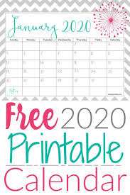 Cute Free 2020 Printable Calendar Printable Calendar Printable Calendar 2020 Creative Calendar