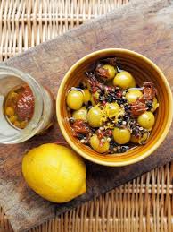 Spanish Olives Ole A Duet Of Tuneful Olive Marinades With Lemons Oranges Herbs Ginger Recipe Spanish Olives Olive Ole Olive