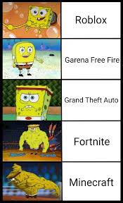 Hablando de una batalla free fire vs. Minecraft Vs Fortnite Memes 2019