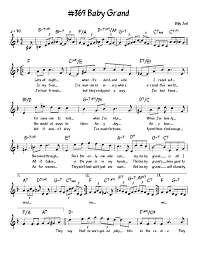 Baby Grand (arr. John Fries) by Billy Joel and Ray Charles Sheet Music for  Piano, Vocal & Guitar Chords at Sheet Music Direct