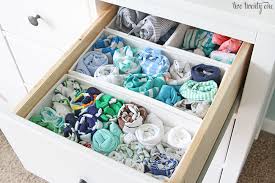 I think there's something about spring fever that gets in all of us, to some degree, and eats away at us until we clean and organize something. Nursery Dresser Organization