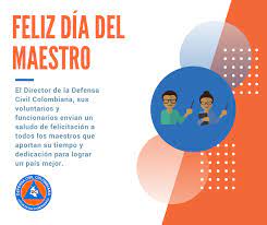 El 15 de mayo de 1950 fue proclamado san juan bautista de la salle como patrono de los educadores por parte del papa pío xii, por lo que ese mismo año, la presidencia de la república de colombia declaró a esta fecha como el día del maestro en colombia. Defensacivilcolombia V Twitter En Colombia Se Conmemora Hoy El Dia Del Maestro Queremos Enviarle A Todos Los Profesores Un Mensaje De Agradecimiento Por Entregar Su Tiempo Dedicacion Y Conocimientos Listosenpazoemergencia Https T Co Ke77ihqrkb