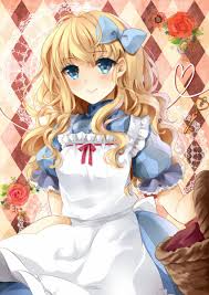 The anime archer is a rare breed. Anime Art Alice In Wonderland Alice Apron Hair Bow Roses Lace Basket Fairy Tale Alice Anime Alice In Wonderland Wonderland