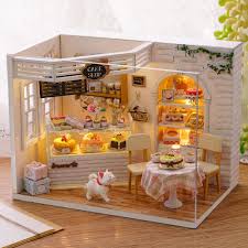 Diy bookcase dollhouse ikea hack ~ using an ikea billy bookcase, the diy village transformed it with paint and scrapbook paper for wallpaper to make an adorable dollhouse. Buy Cutebee Dollhouse Miniature With Furniture Diy Dollhouse Kit Plus Dust Proof And Music Movement 1 24 Scale Creative Room Idea Cake Diary At Affordable Prices Price 18 Usd Free Shipping Real Reviews