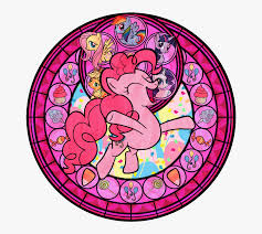 We all are well acquainted with hasbro's fantasy animated series 'my little pony friendship is magic' and its immense popularity among children! Pinkie Pie Stained Glass My Little Pony Friendship All Stained Glass Kingdom Hearts Hd Png Download Kindpng