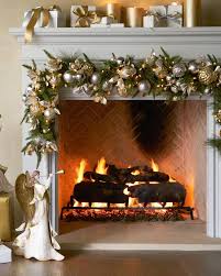 Silver And Gold Foliage Balsam Hill Christmas Fireplace Decor Christmas Fireplace Christmas Fireplace Garland
