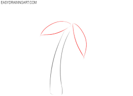 How To Draw A Palm Tree Easy Drawing Art Palm tree drawing to color the palm tree you can make the leaves a yellow/green color and the trunk a light brown. how to draw a palm tree easy drawing art