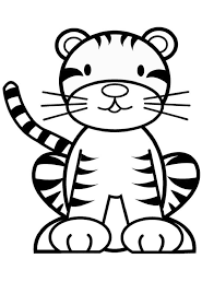 Christmas, halloween, seasons, carnival … very popular themes and periods of the year. Tiger Coloring Pages Kids Easy 112 Practice Coloring Student