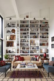 Home Interior Salas Home Library High Ceilings Wall Of Shelves Bookshelves Built In Bookshelves In Living Room High Ceiling Living Room Home Library Rooms